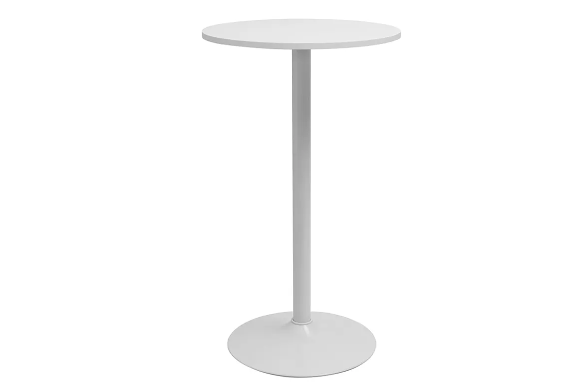 Table haute design ronde blanche D60 cm CALISTA