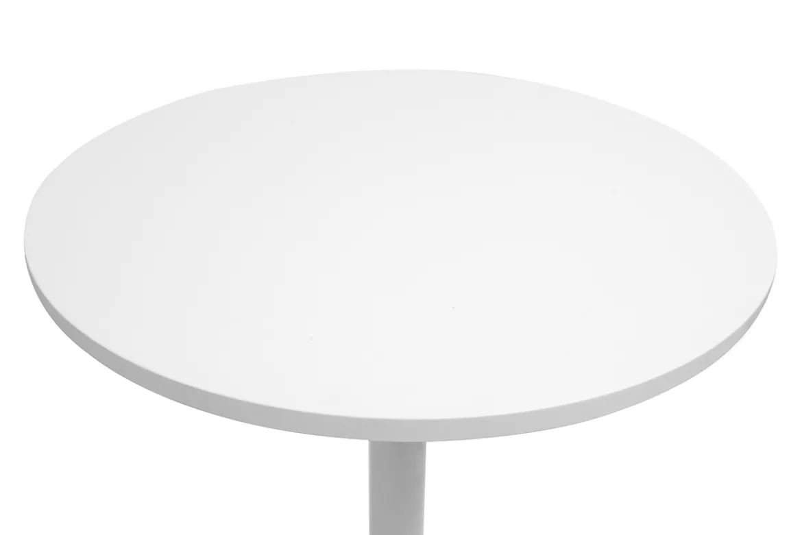 Table haute design ronde blanche D60 cm CALISTA