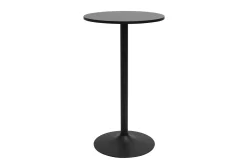 Table haute design ronde noire D60 cm CALISTA