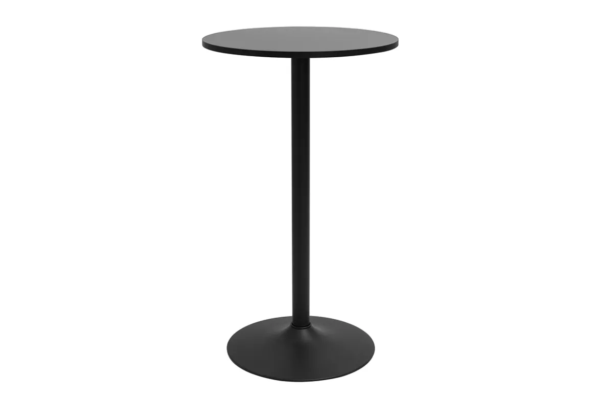 Table haute design ronde noire D60 cm CALISTA