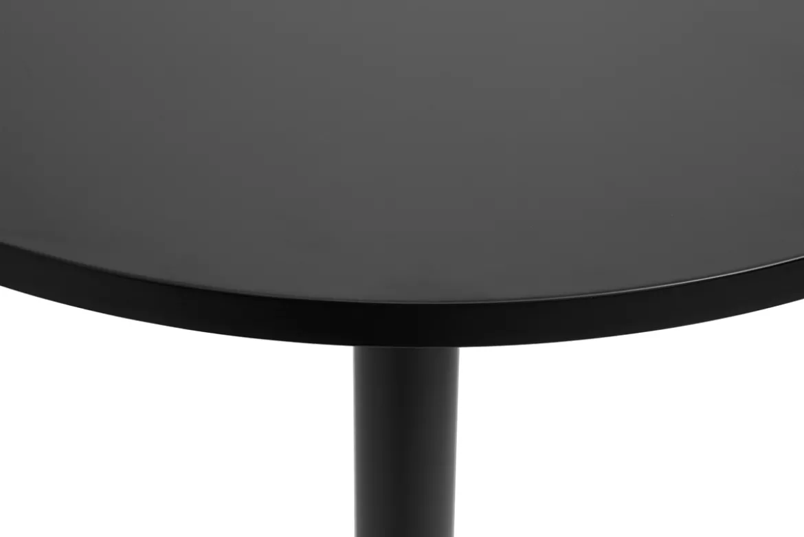 Table haute design ronde noire D60 cm CALISTA