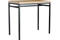 Table haute industrielle en bois manguier massif et métal noir L115 cm YPSTER