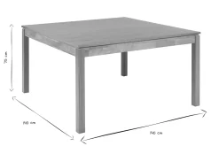 Table à manger carrée bois clair L140 cm SYLVA