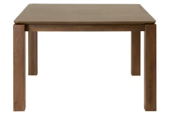 Table à manger carrée bois foncé noyer L120 cm RAYA