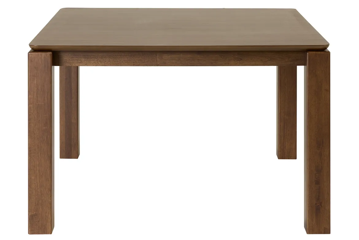Table à manger carrée bois foncé noyer L120 cm RAYA