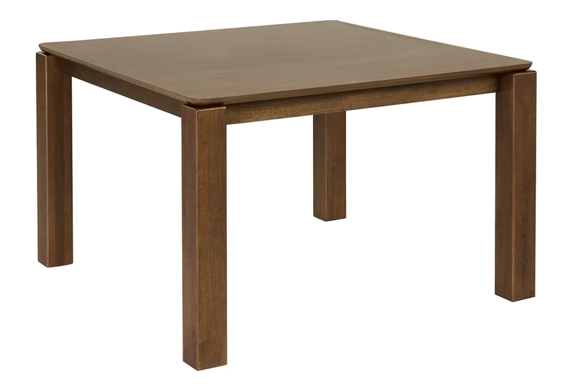 Table à manger carrée bois foncé noyer L120 cm RAYA