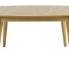 Table à manger carrée scandinave bois clair chêne L140 cm LEENA