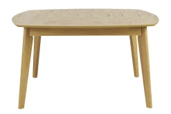 Table à manger carrée scandinave bois clair chêne L140 cm LEENA