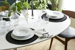 Table à manger design blanche ovale L170 cm HALIA