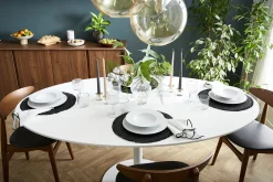 Table à manger design blanche ovale L170 cm HALIA