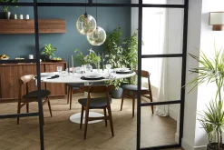 Table à manger design blanche ovale L170 cm HALIA