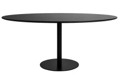 Table à manger design noire ovale L170 cm HALIA