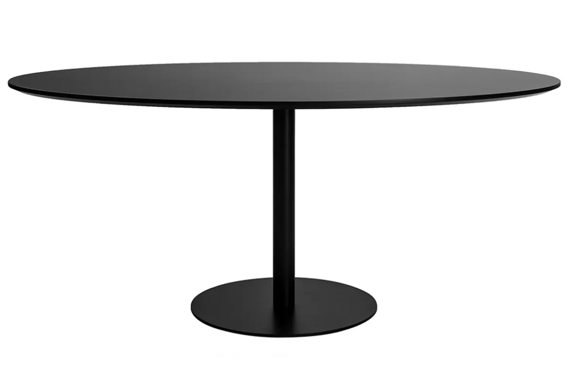 Table à manger design noire ovale L170 cm HALIA