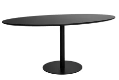 Table à manger design noire ovale L170 cm HALIA
