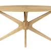 Table à manger design ovale chêne L160 cm DIELLI