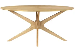 Table à manger design ovale chêne L160 cm DIELLI