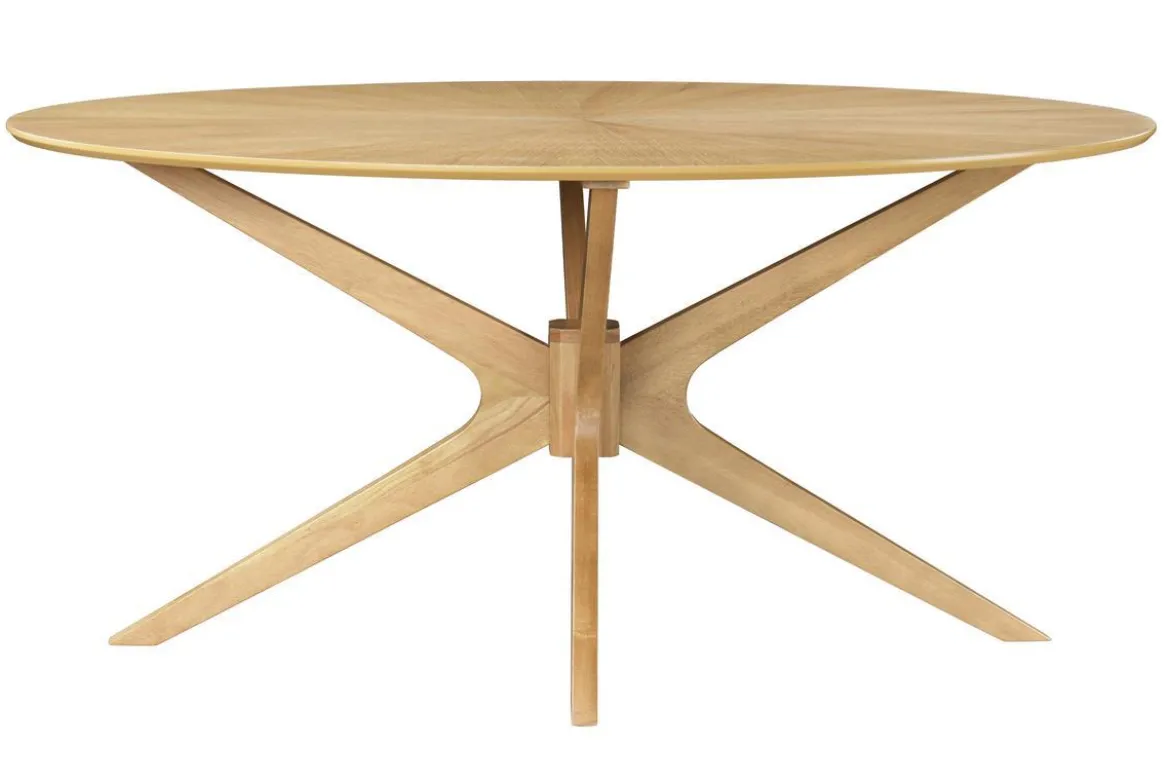 Table à manger design ovale chêne L160 cm DIELLI