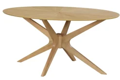 Table à manger design ovale chêne L160 cm DIELLI