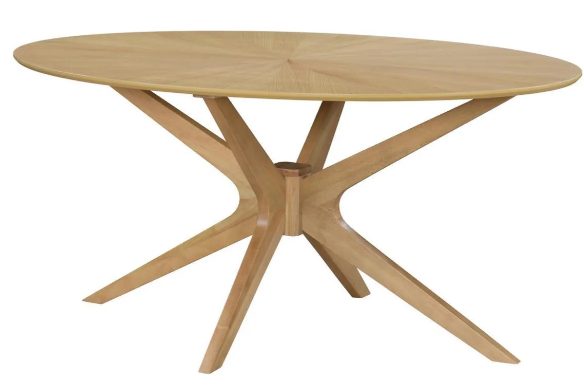 Table à manger design ovale chêne L160 cm DIELLI