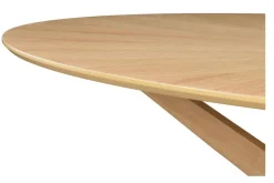 Table à manger design ovale chêne L160 cm DIELLI
