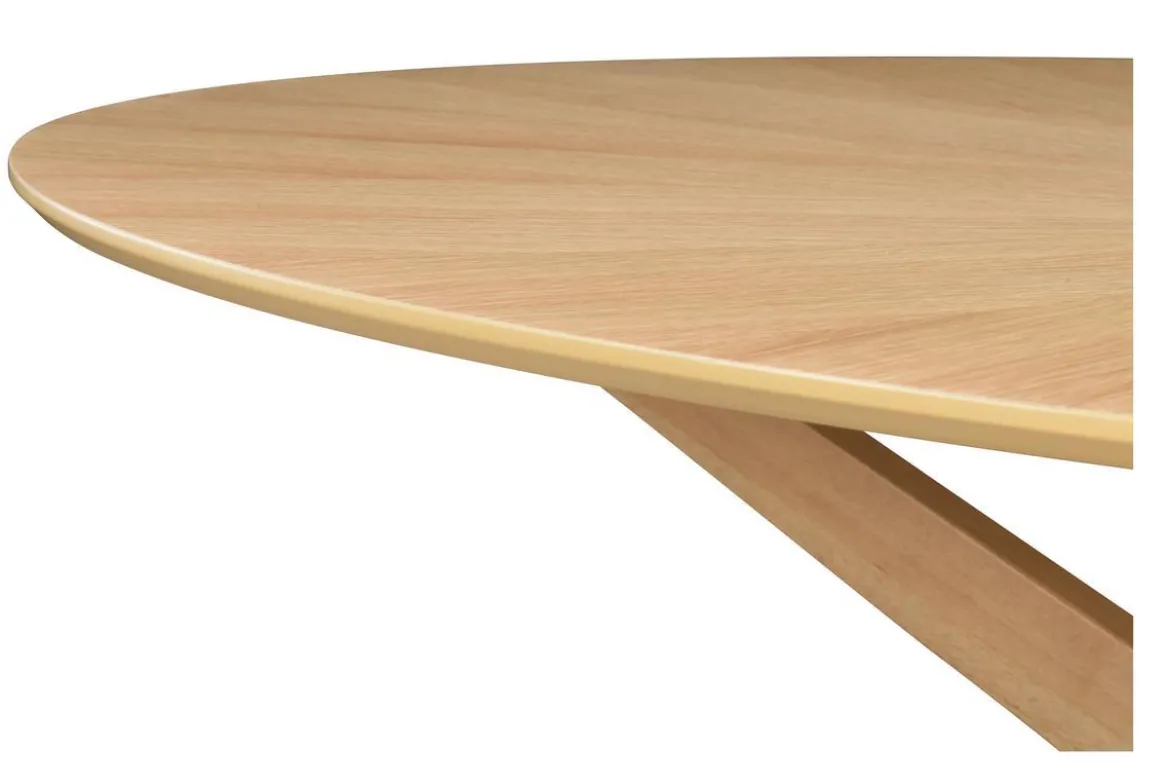 Table à manger design ovale chêne L160 cm DIELLI