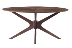 Table à manger design ovale noyer L160 cm DIELLI