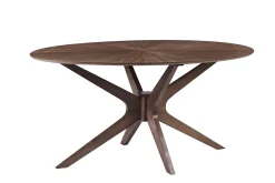 Table à manger design ovale noyer L160 cm DIELLI