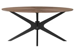 Table à manger design ovale noyer L160 cm DIELLI