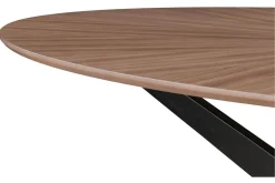 Table à manger design ovale noyer L160 cm DIELLI