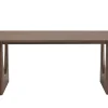 Table à manger design rectangulaire en bois foncé noyer L200 cm KUALA