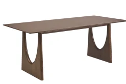Table à manger design rectangulaire en bois foncé noyer L200 cm KUALA