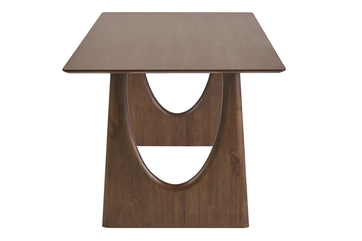 Table à manger design rectangulaire en bois foncé noyer L200 cm KUALA