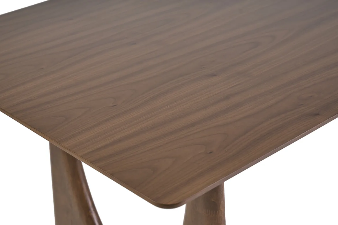 Table à manger design rectangulaire en bois foncé noyer L200 cm KUALA