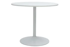Table à manger design ronde blanche D90 cm CALISTA