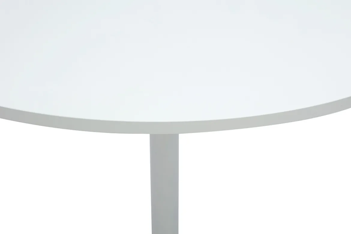 Table à manger design ronde blanche D90 cm CALISTA