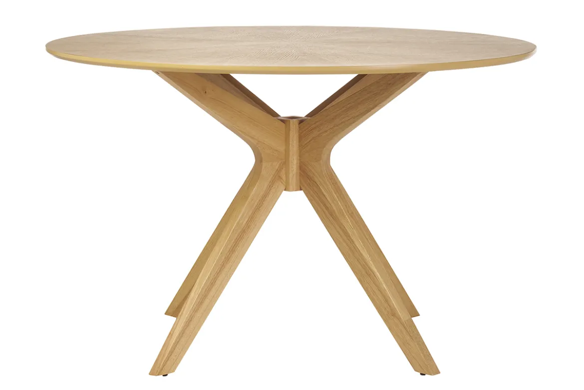 Table à manger design ronde chêne D120 cm DIELLI