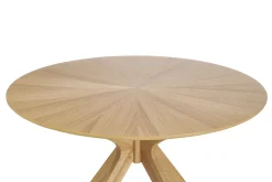 Table à manger design ronde chêne D120 cm DIELLI