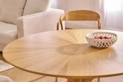 Table à manger design ronde chêne D120 cm DIELLI