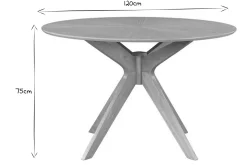 Table à manger design ronde chêne D120 cm DIELLI