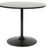 Table à manger design ronde noire D90 cm CALISTA