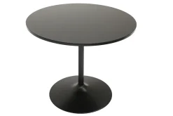 Table à manger design ronde noire D90 cm CALISTA