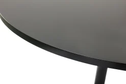 Table à manger design ronde noire D90 cm CALISTA