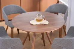 Table à manger design ronde noyer D90 ARTIK