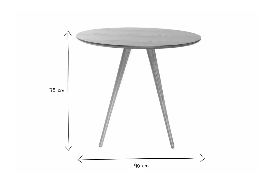 Table à manger design ronde noyer D90 ARTIK