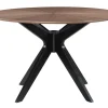Table à manger design ronde noyer D120 cm DIELLI