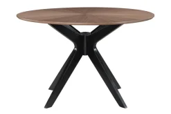 Table à manger design ronde noyer D120 cm DIELLI