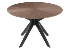 Table à manger design ronde noyer D120 cm DIELLI