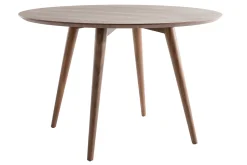 Table à manger design ronde noyer D120 cm LIVIA