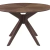 Table à manger design ronde noyer D120 cm DIELLI