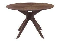 Table à manger design ronde noyer D120 cm DIELLI